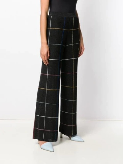 Shop Missoni Checked Wide-leg Trousers In S905m Black