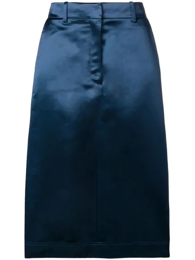 Shop Calvin Klein 205w39nyc Classic Pencil Skirt In Blue