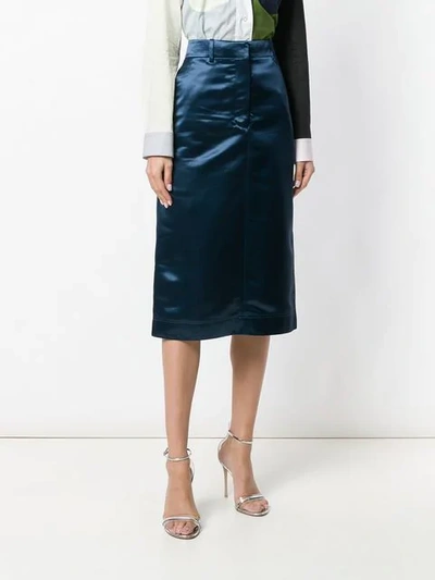 Shop Calvin Klein 205w39nyc Classic Pencil Skirt In Blue