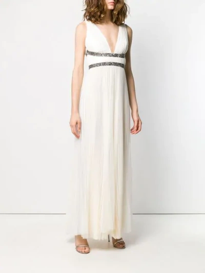 Shop Maria Lucia Hohan Penelope Pleated Dress In White