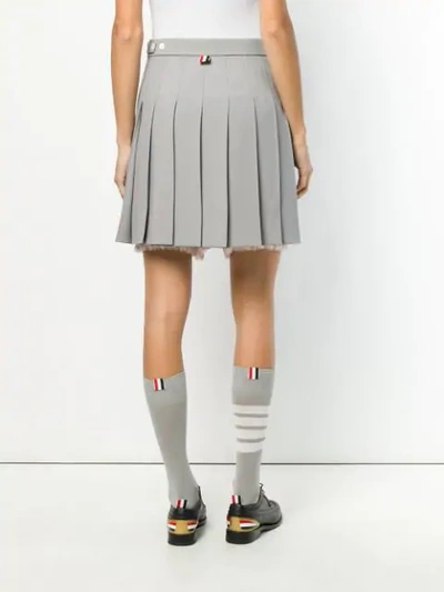 Shop Thom Browne Lace Trim Bloomer Miniskirt - Grey
