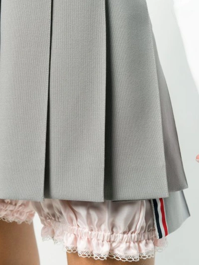 Shop Thom Browne Lace Trim Bloomer Miniskirt - Grey