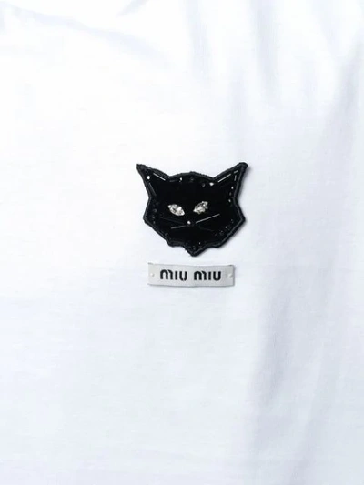 Shop Miu Miu Logo Patch T In White