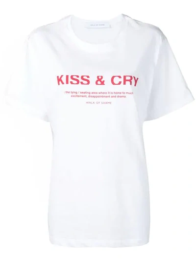 Shop Walk Of Shame 'kiss & Cry' T-shirt In White