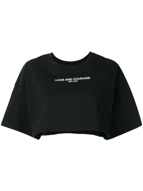 Mia-Iam Logo Puff T-Shirt - Black | ModeSens