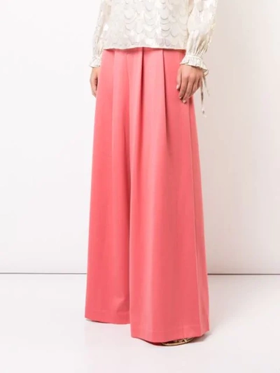 Shop Alice And Olivia Scarlet Wide Leg Trousers In Pink