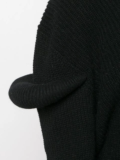 Shop Jw Anderson Hooded Knit Jumper In Black