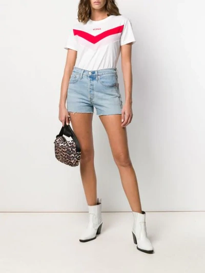 Shop Levi's Logo Panelled T-shirt In White