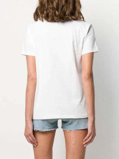 Shop Levi's Logo Panelled T-shirt In White