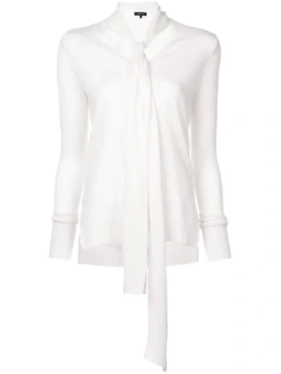 Shop Barbara Bui Pussy Bow Jumper In White