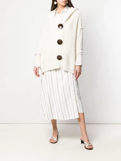 Shop Stella Mccartney Hooded Cardigan In White
