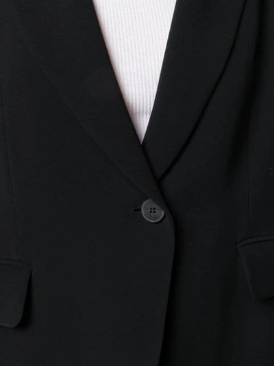Shop Alberto Biani Oversized Button Blazer In Black