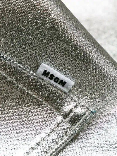 Shop Msgm Beschichtete Jeans In Silver