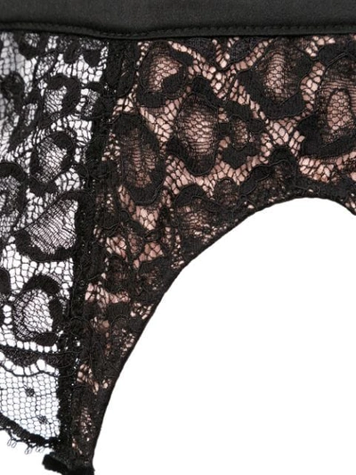 FLEUR DU MAL LEOPARD LACE GARTER BELT - 黑色