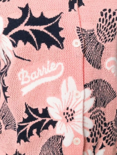 Shop Barrie Floral Short-sleeve Cardigan In Pink