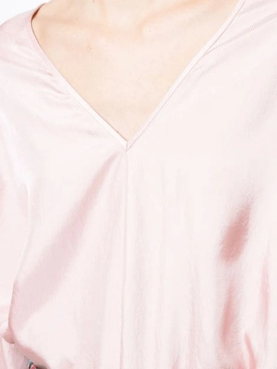 Shop Tibi Mendini Buckle Back Blouse In Pink