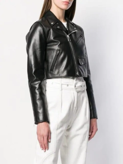 Shop Bottega Veneta Cropped Jacket In Black