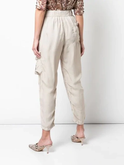 Shop Raquel Allegra Relaxed-fit Cargo Trousers In Brown