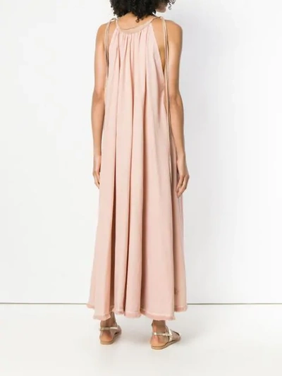 Shop Caravana Leather Tie Halter Dress In Pink