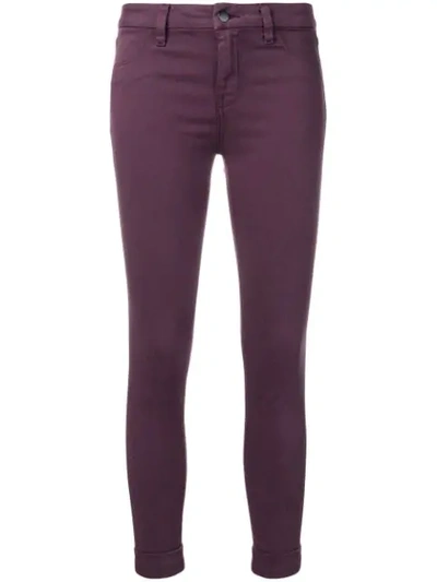 Shop J Brand Anja Skinny Trousers In Purple
