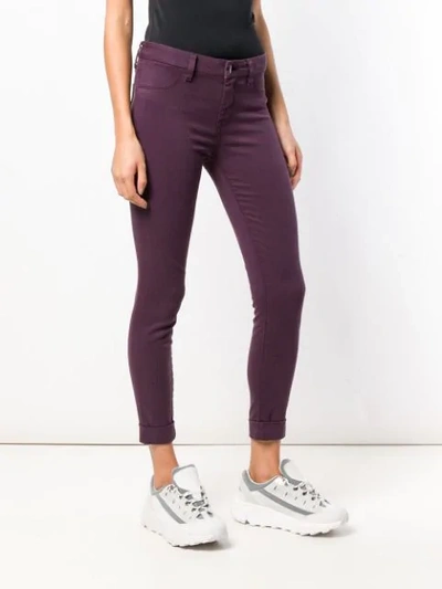 Shop J Brand Anja Skinny Trousers In Purple