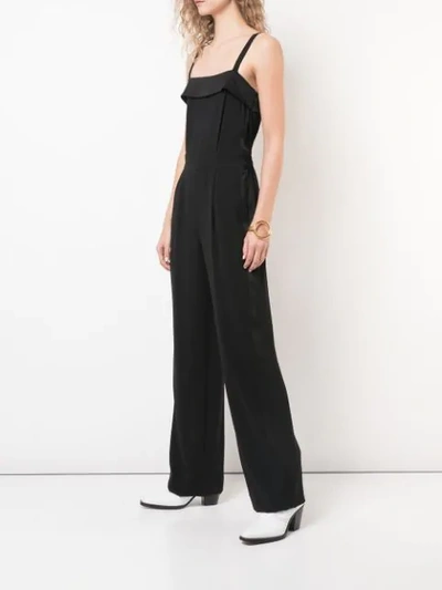 Shop Vince Sleeveless Jumpsuit In Black