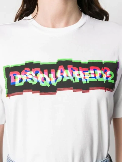 Dsquared2 3d-effect Logo Print T-shirt In White