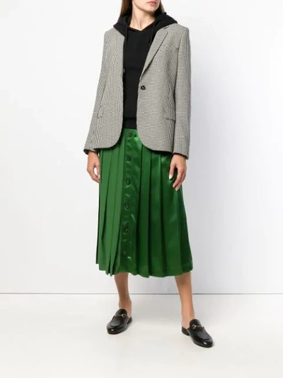 Shop Victoria Beckham Buttoned Skirt In Green