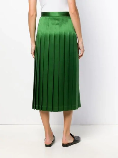 Shop Victoria Beckham Buttoned Skirt In Green