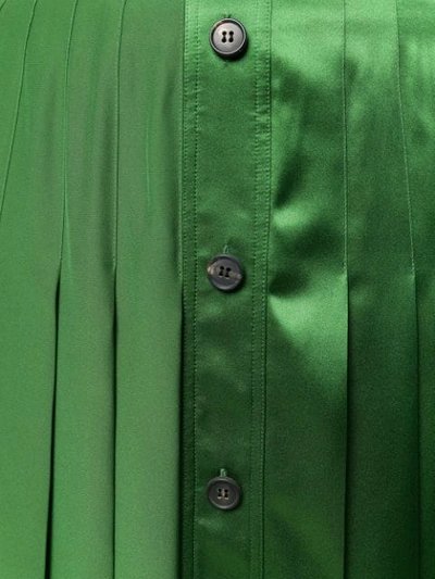 Shop Victoria Beckham Buttoned Skirt In Green