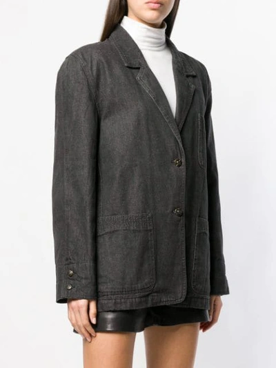 Pre-owned Fendi Denim Blazer In Grey