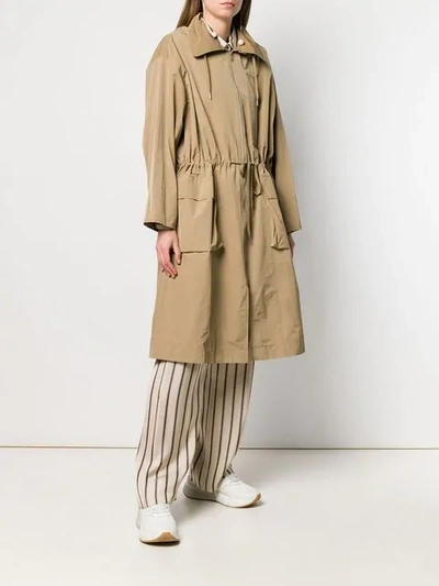 Shop Barbara Bui Zipped Trench Coat In Brown