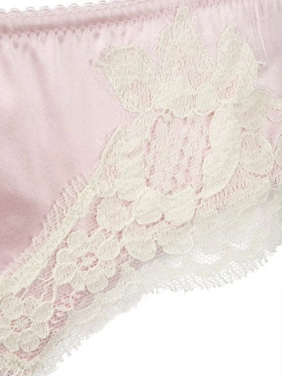 Shop Dolce & Gabbana Lace Trim Briefs In Pink