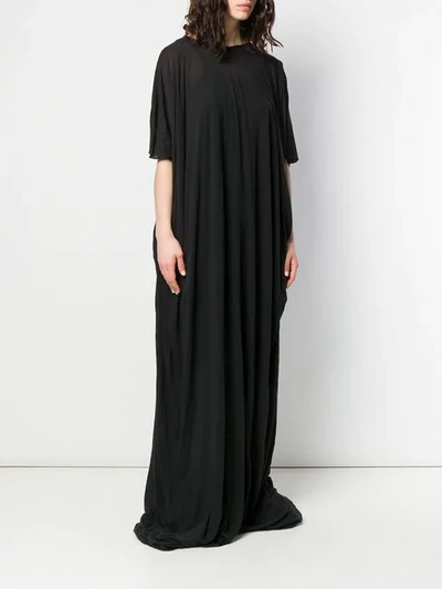 RICK OWENS DRKSHDW 宽松设计超长款连衣裙 - 黑色