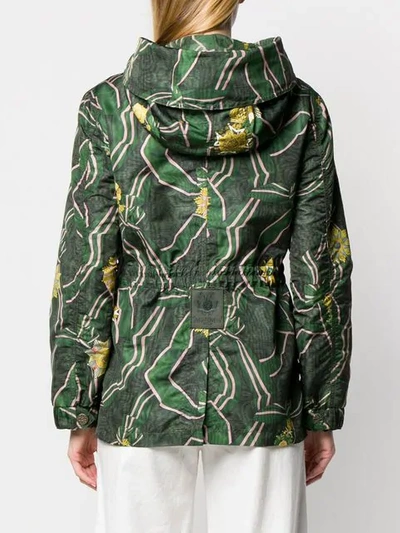 Shop Mr & Mrs Italy Patterned Rain Jacket In Green