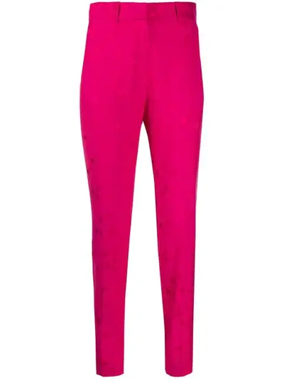 Shop Equipment Tapered Star Print Trousers In Pink