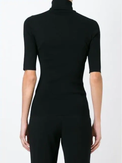 Shop Theory Short Sleeve Sweater In Black