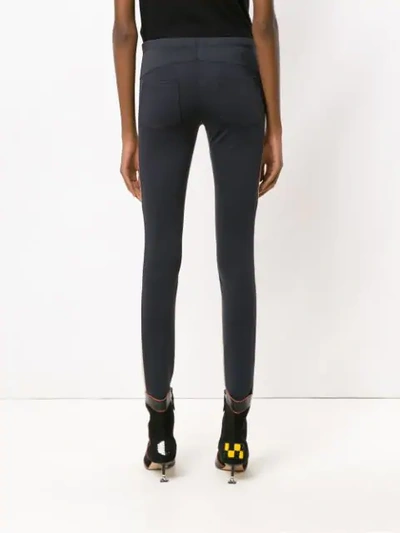 Shop Andrea Bogosian Bicolour Leather Trousers In Yellow