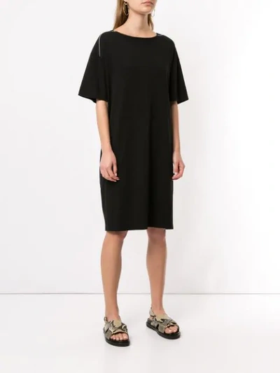 Shop Bassike T-shirtkleid Mit U-boot-ausschnitt In Black