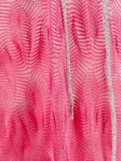 Shop Missoni Short Textured Dress In Pink