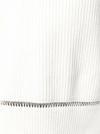 Shop Alexander Mcqueen Roll Neck Knit Top In White