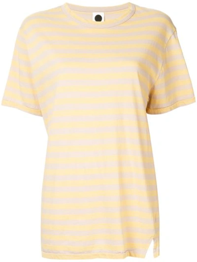 Shop Bassike Classic Wide Heritage T-shirt - Yellow