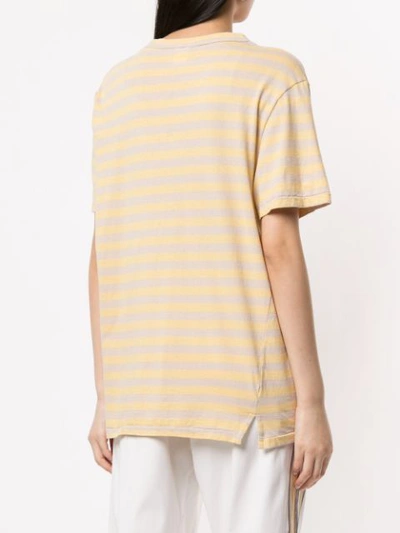 Shop Bassike Classic Wide Heritage T-shirt - Yellow