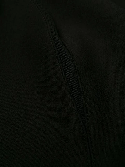 Shop Philipp Plein Asymmetric Fitted Dress In Black