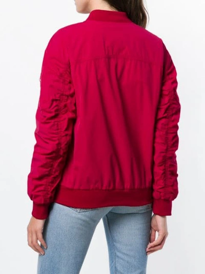 Shop Woolrich Bomber Jacket In Pink