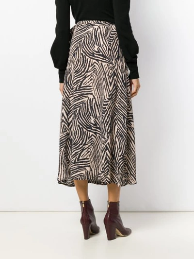 Shop Lily And Lionel Zebra Print Lennox Skirt - Neutrals
