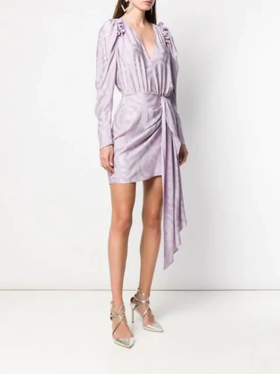 Shop Magda Butrym Asymmetric Mini Dress In Purple