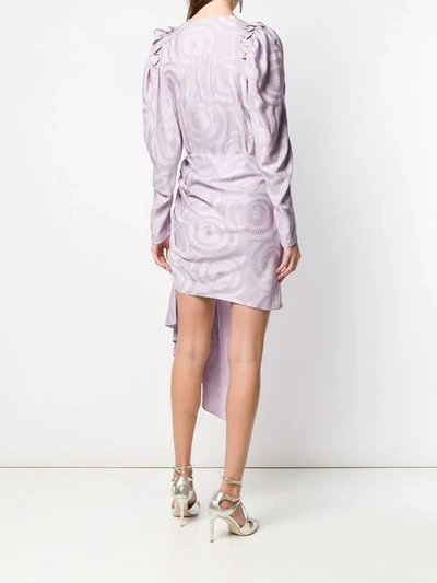 Shop Magda Butrym Asymmetric Mini Dress In Purple