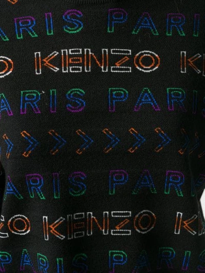 Shop Kenzo All-over Logo Jumper In Black