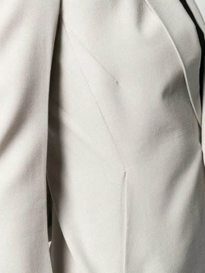 Shop Rick Owens Single Breasted Blazer In Grey